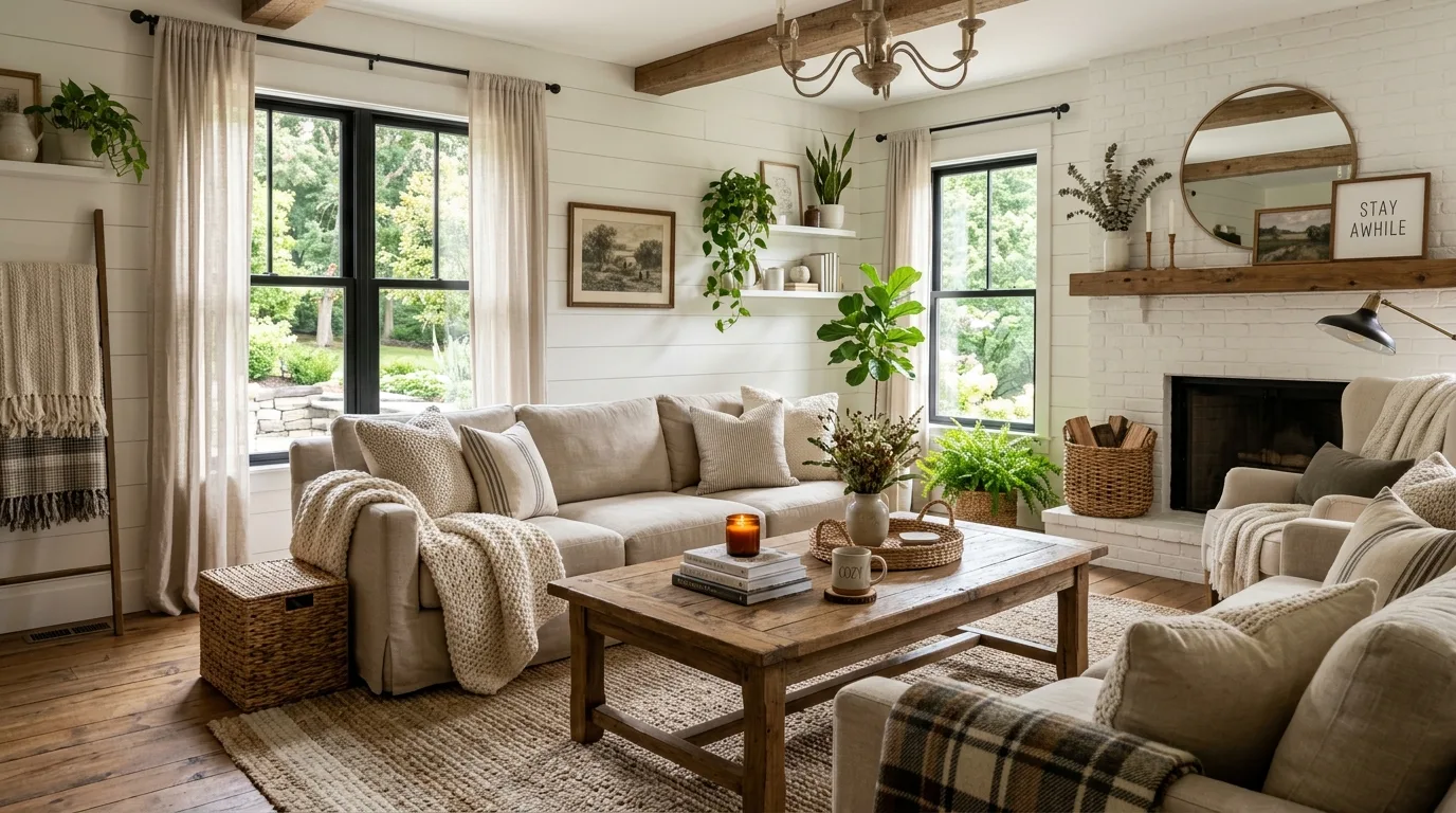 Cozy Farmhouse Living Room